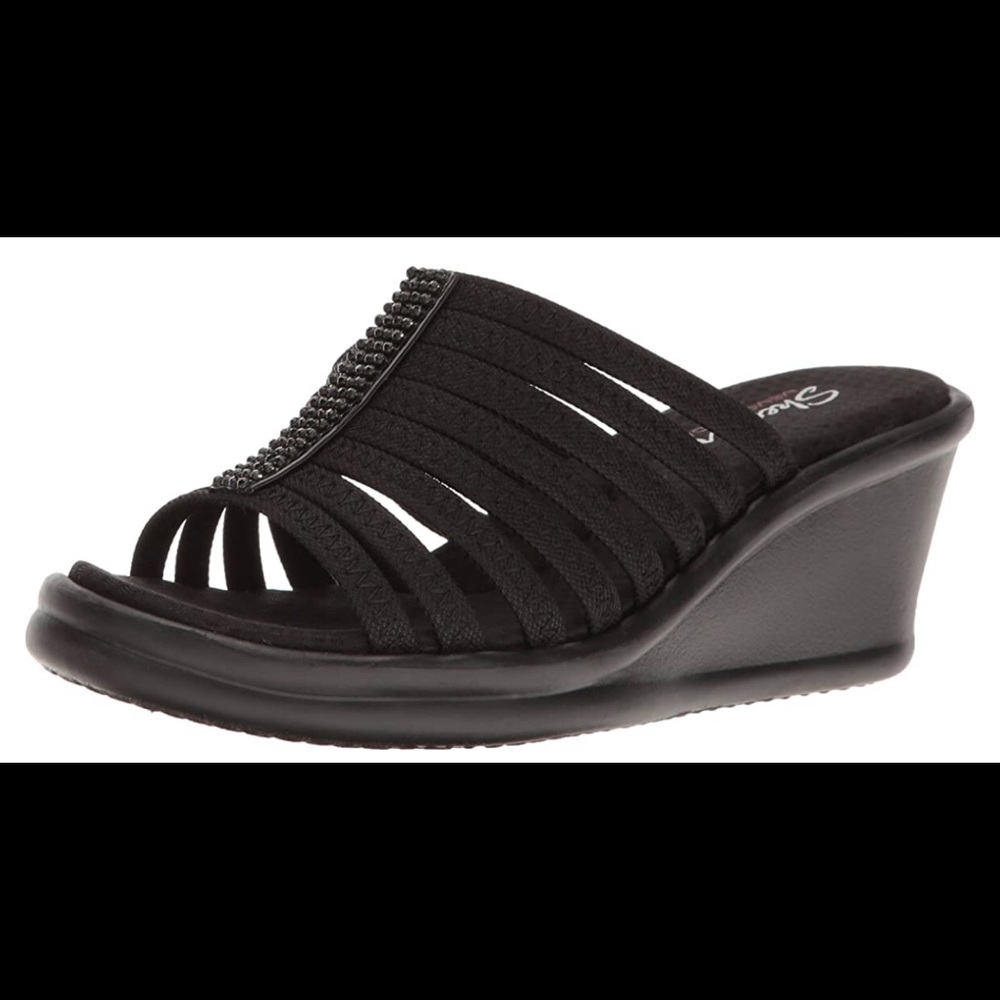 Sketchers Women’s Rumblers Hot Shot Wedge Sandal
